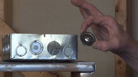 how to seal an electrical box|knockout seals for metal boxes.